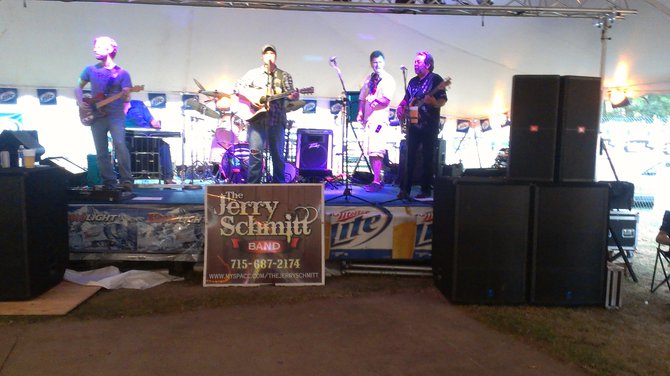 Jerry Schmitt Band in the Wausau Noon Optimist Tent Friday night
