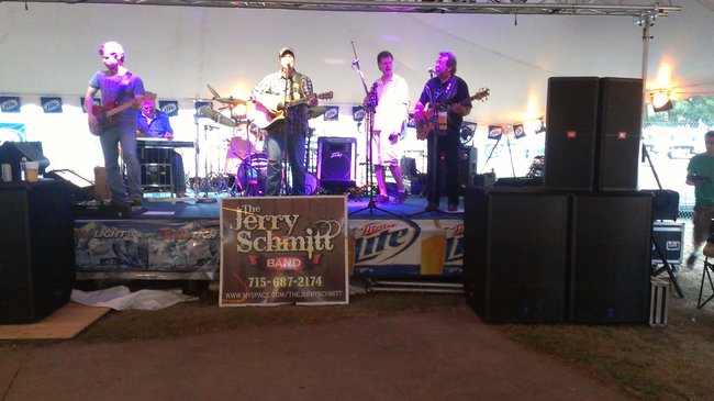 Jerry Schmitt Band in the Wausau Noon Optimist Tent Friday night