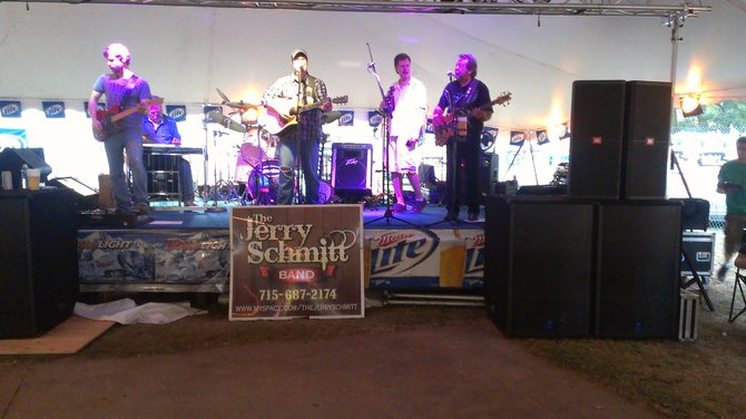 Jerry Schmitt Band in the Wausau Noon Optimist Tent Friday night