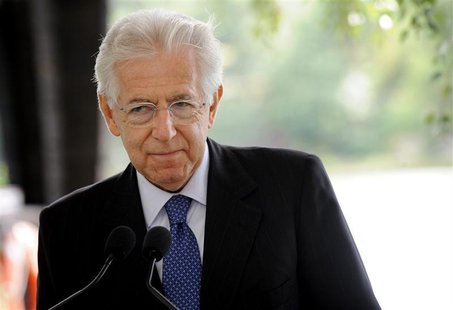 Italy's Prime Minister Mario Monti attends a news conference during his visit to Finland, at Finnish Prime Minister's official residence in Italy's Prime Minister Mario Monti attends a news conference during his visit to Finland, at Finnish Prime Minister's official residence in