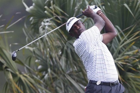 Vijay Singh of Fiji hits his tee shot on the third hole during the second round of the PGA Championship golf tournament at The Ocean Course Vijay Singh of Fiji hits his tee shot on the third hole during the second round of the PGA Championship golf tournament at The Ocean Course