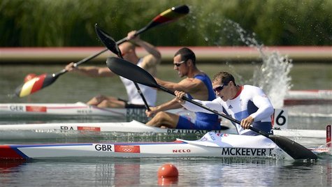 Britain's Ed Mckeever competes in the men's kayak single (K1) 200m semifinal at the Eton Dorney during the London 2012 Olympic Games August Britain's Ed Mckeever competes in the men's kayak single (K1) 200m semifinal at the Eton Dorney during the London 2012 Olympic Games August