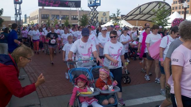 Walkers at the 2012 Susan G Komen Race For The Cure in Wausau, WI