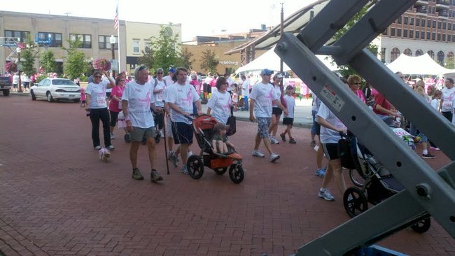 Walkers at the 2012 Susan G Komen Race For The Cure in Wausau, WI