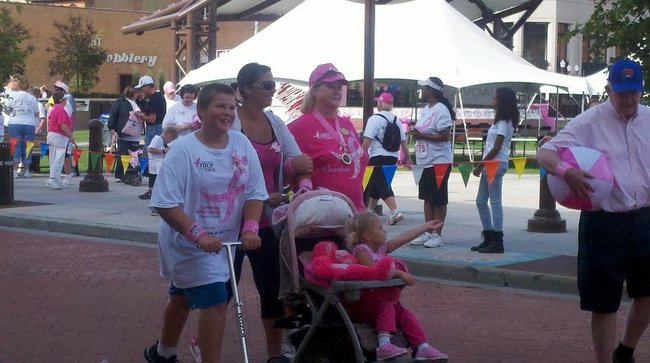 Walkers at the 2012 Susan G Komen Race For The Cure in Wausau, WI