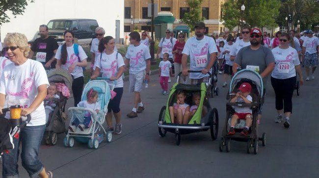 Walkers at the 2012 Susan G Komen Race For The Cure in Wausau, WI