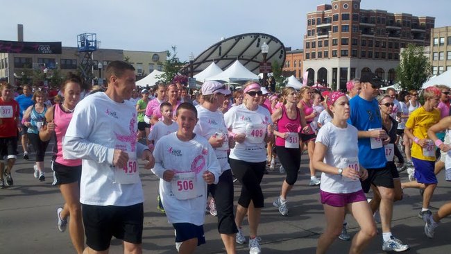 Runners at the 2012 Susan G Komen Race For The Cure in Wausau, WI