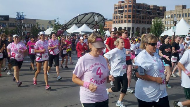 Runners at the 2012 Susan G Komen Race For The Cure in Wausau, WI