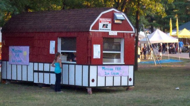 Ice cream stand at the 2012 Mosinee Log Jam.