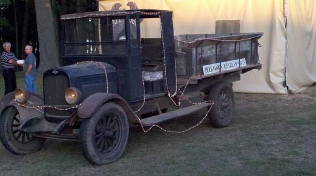 An old ice cream delivery truck at the 2012 Mosinee Log Jam