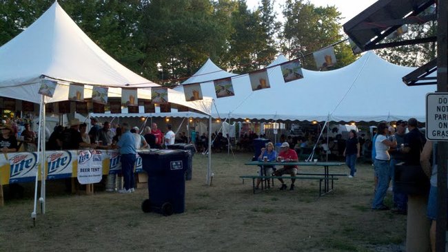 Beer garden at the 2012 Mosinee Log Jam.