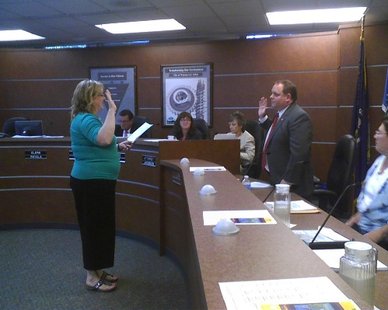Robert Mielke sworn in as a new city council member at Wausau City Hall Robert Mielke sworn in as a new city council member at Wausau City Hall