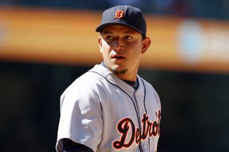 Detroit Tigers first baseman Miguel Cabrera in Anaheim, California, August 26, 2009. Courtesy of Reuters. Detroit Tigers first baseman Miguel Cabrera in Anaheim, California, August 26, 2009. Courtesy of Reuters.