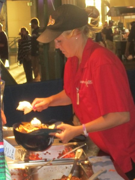 Nachos in a helmet? Yes please!
