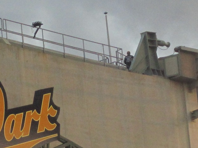 The fireworks guy getting ready...