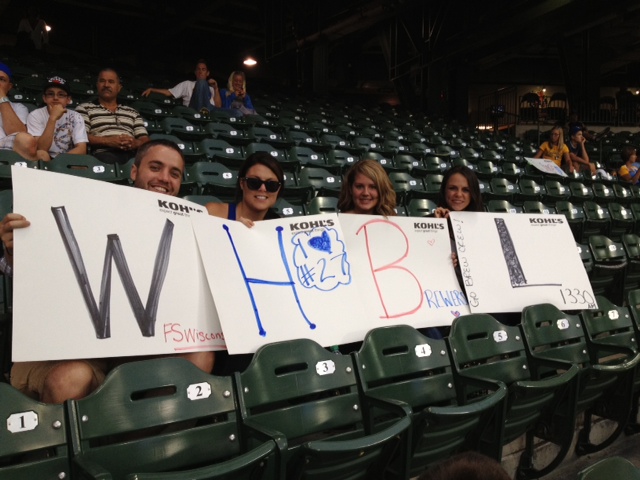 WHBL listeners at Miller Park to watch the Brewers take on the Phillies 