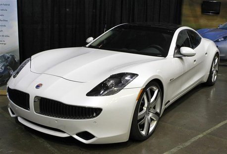 A Fisker Karma luxury plug-in hybrid car is seen at the sixth annual Alternative Transportation Expo and Conference (AltCar) in Santa Monica A Fisker Karma luxury plug-in hybrid car is seen at the sixth annual Alternative Transportation Expo and Conference (AltCar) in Santa Monica