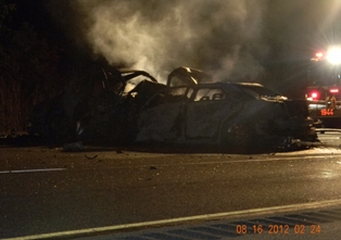 Indiana State Troopers provided this photo. They say they believe Vanderlinden turned off his lights, headed down I-94 in northern Indiana at high speed and crashed head on into a vehicle driven by an Indiana man, who was also killed. Indiana State Troopers provided this photo. They say they believe Vanderlinden turned off his lights, headed down I-94 in northern Indiana at high speed and crashed head on into a vehicle driven by an Indiana man, who was also killed.