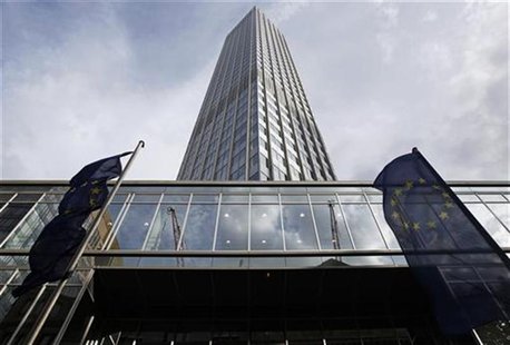 The headquarters of the European Central Bank (ECB) is pictured in Frankfurt July 30, 2012. REUTERS/Alex Domanski The headquarters of the European Central Bank (ECB) is pictured in Frankfurt July 30, 2012. REUTERS/Alex Domanski