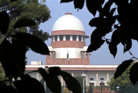 A view of the Indian Supreme Court building is seen in New Delhi December 7, 2010. REUTERS/B Mathur A view of the Indian Supreme Court building is seen in New Delhi December 7, 2010. REUTERS/B Mathur