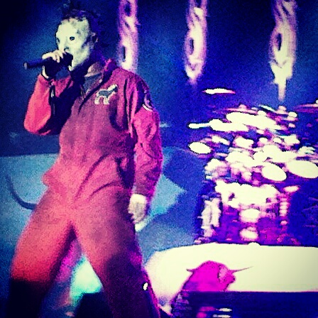 Corey Taylor of Slipknot as always giving it 110% on stage. Photo by Jake Raflik.