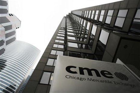 The Chicago Mercantile Exchange is pictured March 17, 2008. REUTERS/John Gress The Chicago Mercantile Exchange is pictured March 17, 2008. REUTERS/John Gress