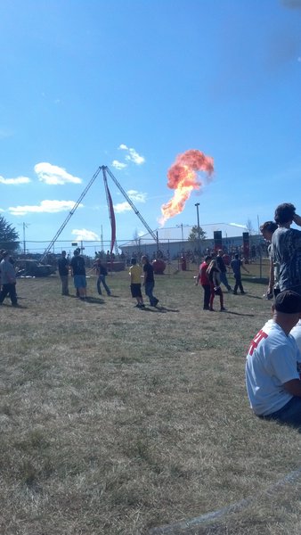 Crystal K sent us this pic of the Pyro Pit at KnotFest