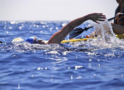 Endurance swimmer Diana Nyad swims in the Florida Straits between Cuba and the Florida Keys in this August 20, 2012 handout photo. REUTERS/C Endurance swimmer Diana Nyad swims in the Florida Straits between Cuba and the Florida Keys in this August 20, 2012 handout photo. REUTERS/C