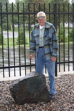 Bill Geiger with rock honoring his donation to the Branch County Memorial Airport Bill Geiger with rock honoring his donation to the Branch County Memorial Airport