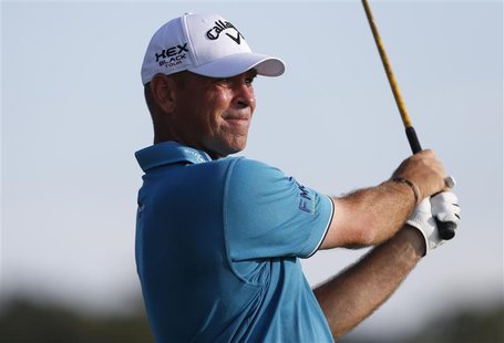 Thomas Bjorn of Denmark watches his tee shot on the third hole during the first round of the PGA Championship golf tournament at The Ocean C Thomas Bjorn of Denmark watches his tee shot on the third hole during the first round of the PGA Championship golf tournament at The Ocean C