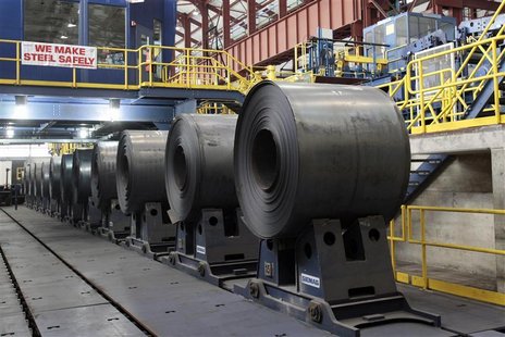 Rolled steel is seen after being treated on the pickle line at the Severstal steel mill in Dearborn, Michigan June 21, 2012. REUTERS/Rebecca Rolled steel is seen after being treated on the pickle line at the Severstal steel mill in Dearborn, Michigan June 21, 2012. REUTERS/Rebecca