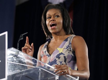 U.S. first lady Michelle Obama speaks to supporters of her husband Barack Obama's re-election campaign at a Fort Lauderdale Grassroots rally U.S. first lady Michelle Obama speaks to supporters of her husband Barack Obama's re-election campaign at a Fort Lauderdale Grassroots rally