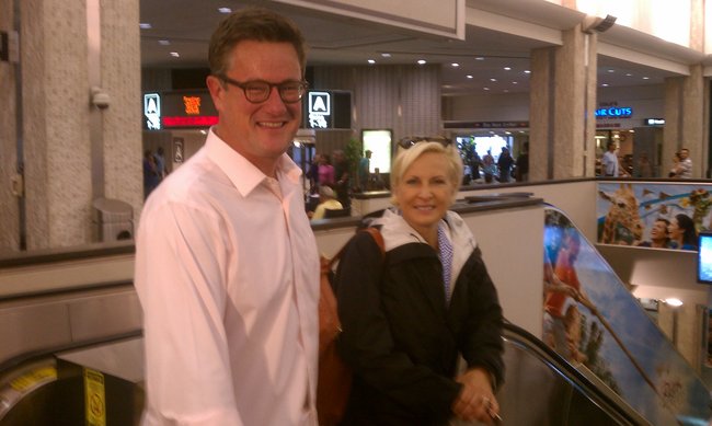 Jerry Bader ran into Joe Scarborough and Mika Brzezinski from MSNB's "Morning Joe" at the Tampa airport