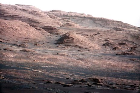 The base of Mars' Mount Sharp - the rover's eventual science destination - is pictured in this August 27, 2012 NASA handout photo taken by t The base of Mars' Mount Sharp - the rover's eventual science destination - is pictured in this August 27, 2012 NASA handout photo taken by t