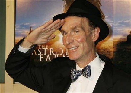 Bill Nye, star of the television science program, "Bill Nye the Science Guy", poses as he arrives as a guest at the premiere of the film "Th Bill Nye, star of the television science program, "Bill Nye the Science Guy", poses as he arrives as a guest at the premiere of the film "Th