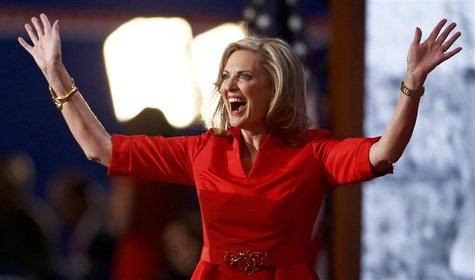 Ann Romney reacts after she addressed delegates during the second day of the Republican National Convention in Tampa, Florida August 28, 201 Ann Romney reacts after she addressed delegates during the second day of the Republican National Convention in Tampa, Florida August 28, 201