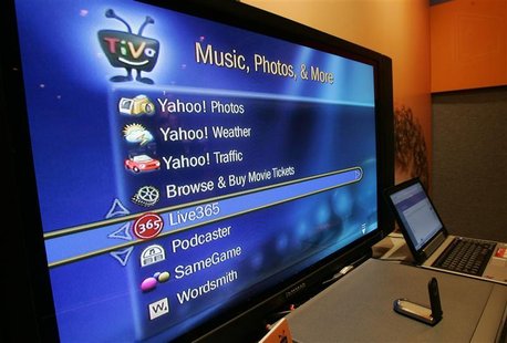 A screen shows Internet services available through an broadband-connected TiVo digital video recorder at the Consumer Electronics Show in La A screen shows Internet services available through an broadband-connected TiVo digital video recorder at the Consumer Electronics Show in La