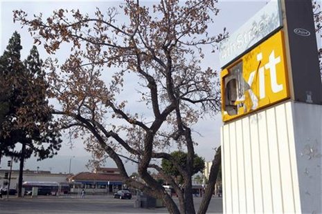 A broken sign on Fourth Street exit from the Carousel Mall in San Bernardino July 11, 2012. REUTERS/Alex Gallardo A broken sign on Fourth Street exit from the Carousel Mall in San Bernardino July 11, 2012. REUTERS/Alex Gallardo