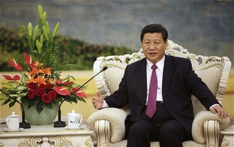 China's Vice President Xi Jinping speaks with Egypt's President Mohamed Mursi (not pictured) during a meeting at the Great Hall of the Peopl China's Vice President Xi Jinping speaks with Egypt's President Mohamed Mursi (not pictured) during a meeting at the Great Hall of the Peopl