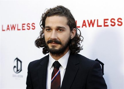 Cast member Shia LaBeouf poses at the premiere of the film "Lawless" in Los Angeles August 22, 2012. REUTERS/Danny Moloshok Cast member Shia LaBeouf poses at the premiere of the film "Lawless" in Los Angeles August 22, 2012. REUTERS/Danny Moloshok