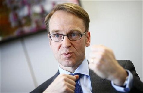 Jens Weidmann, President of German Bundesbank, answers reporter's questions during an exclusive interview with Reuters at the Bundesbank hea Jens Weidmann, President of German Bundesbank, answers reporter's questions during an exclusive interview with Reuters at the Bundesbank hea