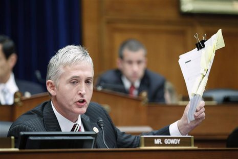 Representative Trey Gowdy (R-SC) speaks during a House Oversight and Government Reform Committee session at Capitol Hill in Washington June Representative Trey Gowdy (R-SC) speaks during a House Oversight and Government Reform Committee session at Capitol Hill in Washington June