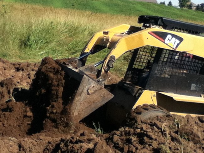 Mud pit being made