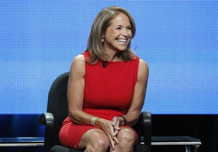 Host Katie Couric attends a panel for "Katie" during the Disney/ABC Television Group portion of the Television Critics Association Summer pr Host Katie Couric attends a panel for "Katie" during the Disney/ABC Television Group portion of the Television Critics Association Summer pr