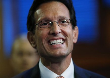 House Majoity Leader Eric Cantor (R-VA) smiles before the start of the third session of the Republican National Convention in Tampa, Florida House Majoity Leader Eric Cantor (R-VA) smiles before the start of the third session of the Republican National Convention in Tampa, Florida