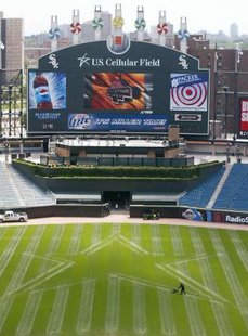 US Cellular Field in Chicago, in drier times. Thursday's game between the White Sox and Tigers was rained out.(REUTERS) US Cellular Field in Chicago, in drier times. Thursday's game between the White Sox and Tigers was rained out.(REUTERS)