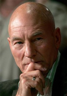British actor Patrick Stewart attends a news conference for [U.S. director Brett Ratner]'s out of competition film 'X-Men: The Last Stand' a