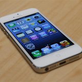The iPhone 5 on display after its introduction during Apple Inc.'s iPhone media event in San Francisco, California September 12, 2012. REUTE The iPhone 5 on display after its introduction during Apple Inc.'s iPhone media event in San Francisco, California September 12, 2012. REUTE