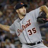 Detroit Tigers pitcher Justin Verlander, who earned his 14th win of the season Friday, September 14, 2012, with a 4-0 win over Cleveland.