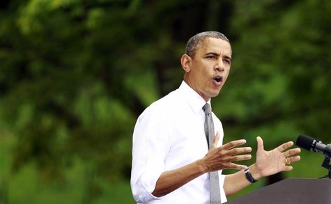 U.S. President Barack Obama speaks at a campaign rally at Eden Park in Cincinnati, Ohio September 17, 2012. REUTERS/Kevin Lamarque U.S. President Barack Obama speaks at a campaign rally at Eden Park in Cincinnati, Ohio September 17, 2012. REUTERS/Kevin Lamarque